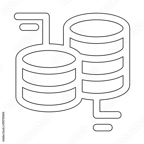 Database icon in line style