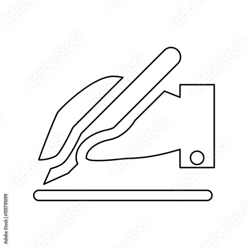 Business contract icon in line style