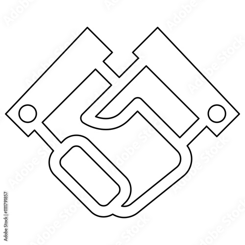 Agreement icon in line style