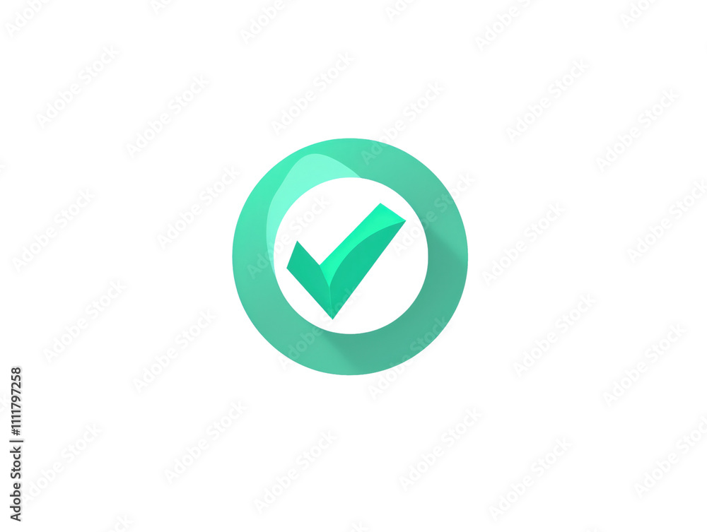 turquoise check correct icon symbol isolated turquoise check correct icon symbol isolated