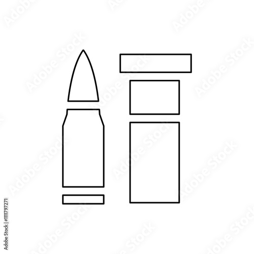 Bullet icon in line style