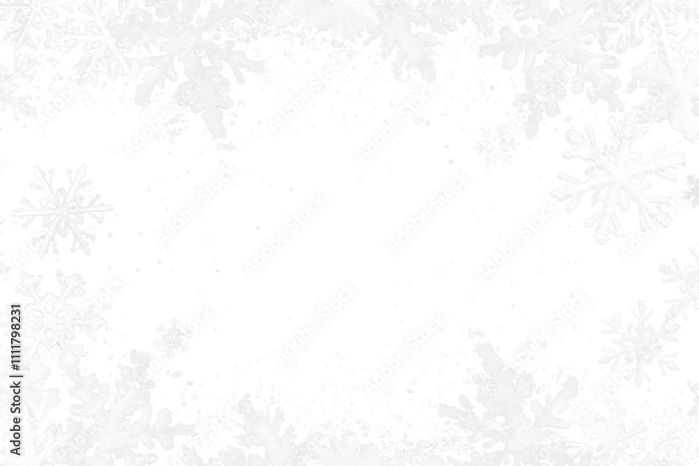 Obraz premium christmas winter snowflake border isolated