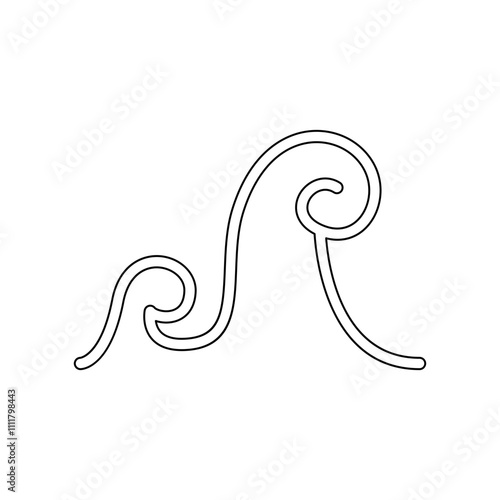 Wave icon in line style