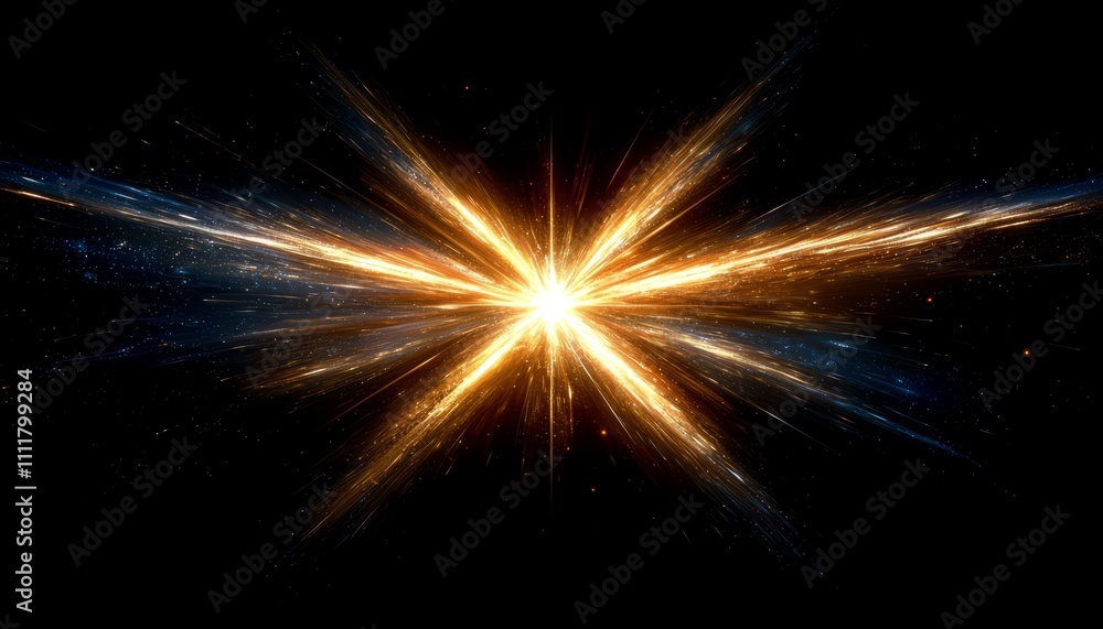 Golden Radiance A Celestial Starburst Explosion Golden Radiance A Celestial Starburst Explosion