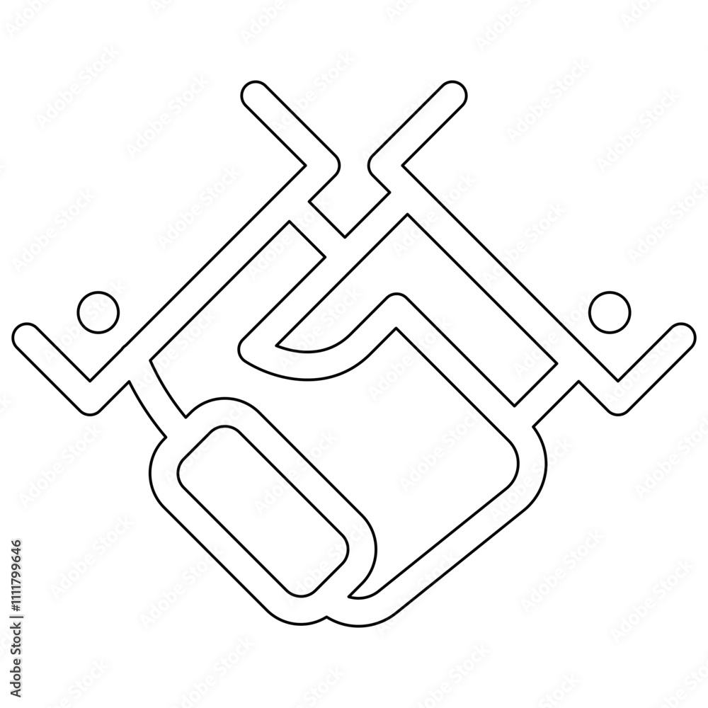 Agreement icon in line style Agreement icon in line style