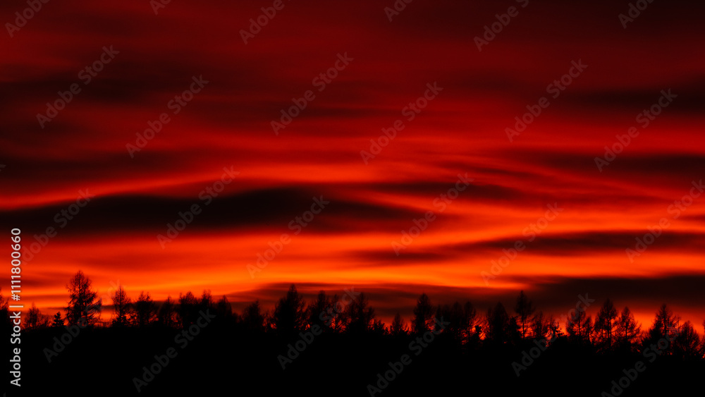 Beautiful colorful sunset, Czech Republic.
Beautiful colorful sunset, Czech Republic.
