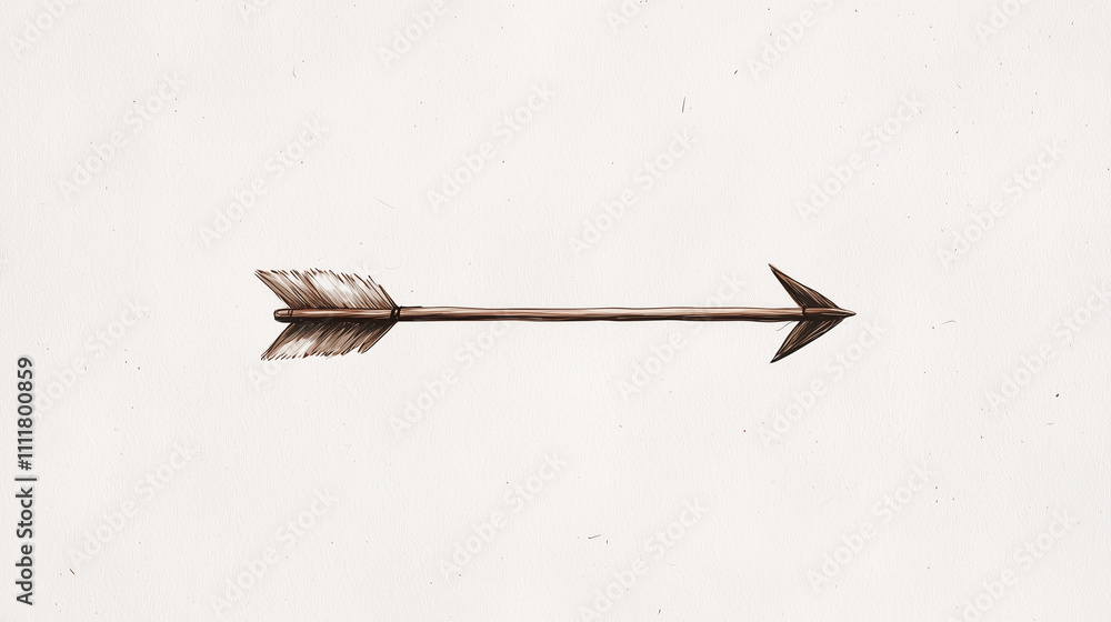 Arrow of Purpose: A minimalist illustration of a single arrow pointing right, symbolizing direction, progress, and forward movement. The muted tones evoke a sense of calm determination. Arrow of Purpose: A minimalist illustration of a single arrow pointing right, symbolizing direction, progress, and forward movement. The muted tones evoke a sense of calm determination.
