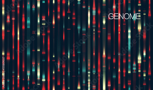 Big data visualization. DNA genomic test, genom map. Abstract infographics representation. Graphic concept for your design