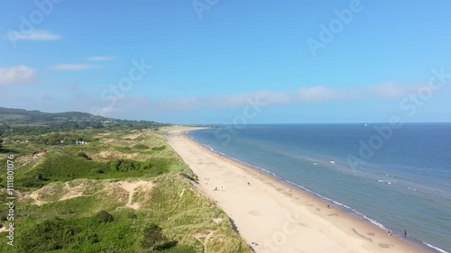 Brittas Bay Beach01 - Co. Wicklow - Ireland - 4K Cinematic Drone Footage photo