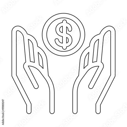 Financial icon in line style