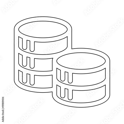 Coin icon in line style