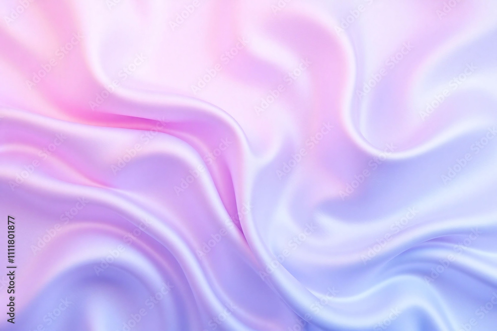 Fototapeta premium Flowing curved fabric soft silky pastel colors gradient folds