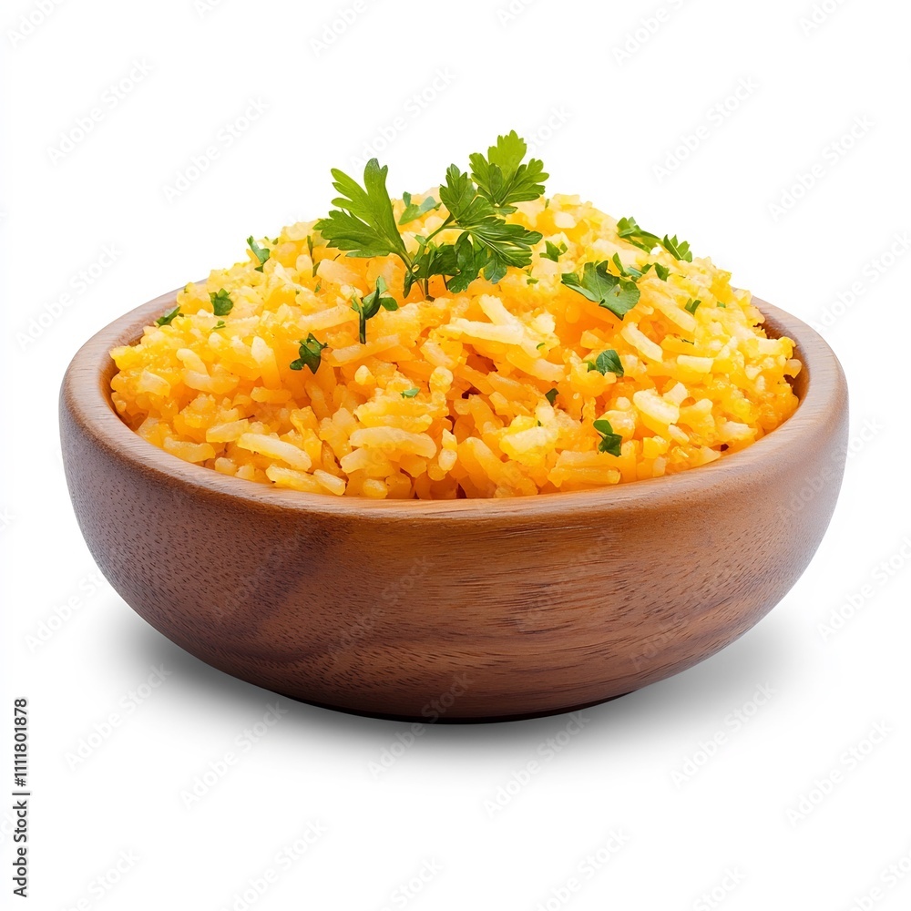 Vibrant Brazilian Side Dish of Tutu de Feijo in Wooden Bowl Vibrant Brazilian Side Dish of Tutu de Feijo in Wooden Bowl