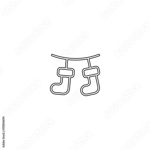 Christmas ornament icon in line style