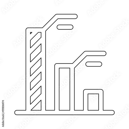 Chart, graph, diagram icon in line style