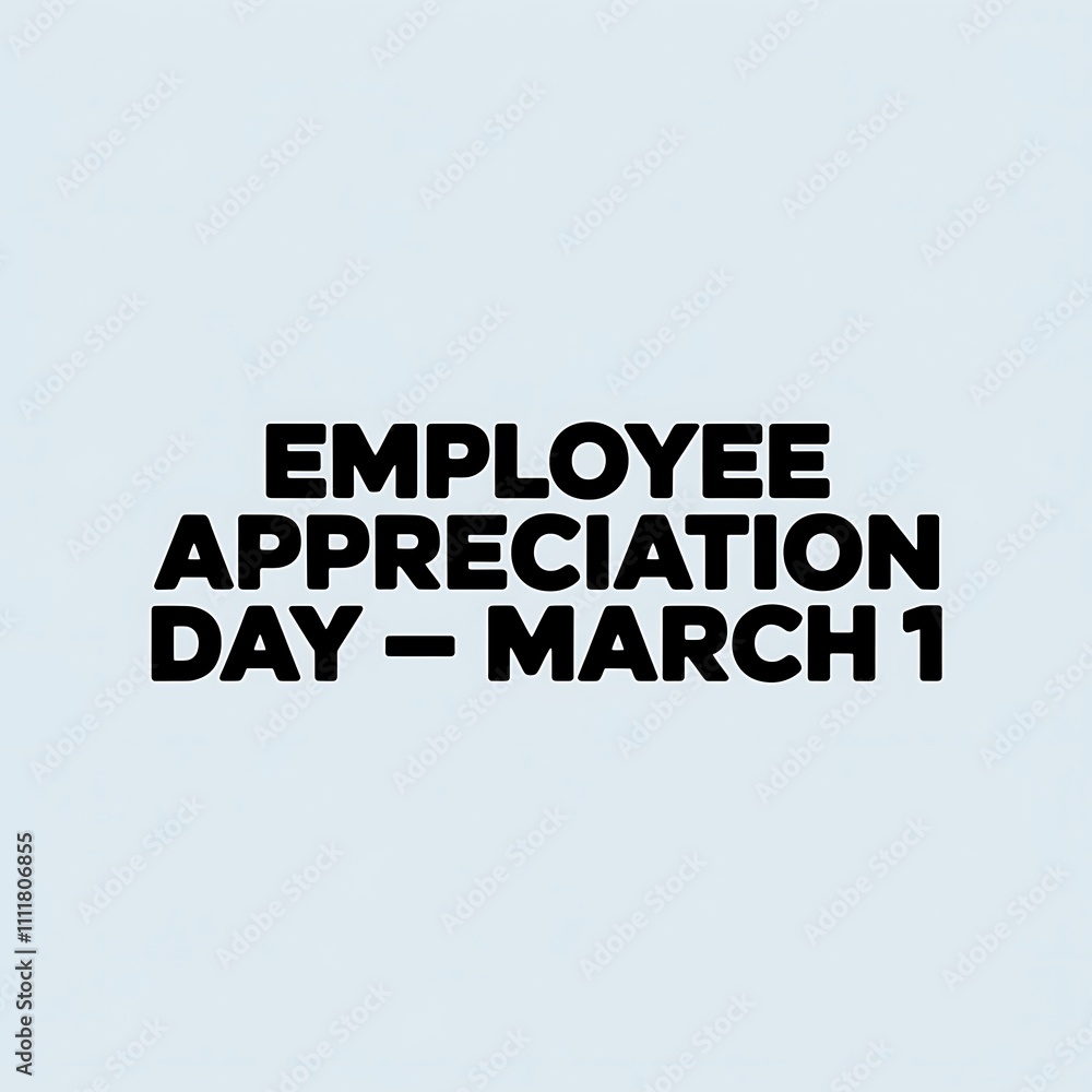 Fototapeta premium Employee Appreciation Day March First Celebrated Annually