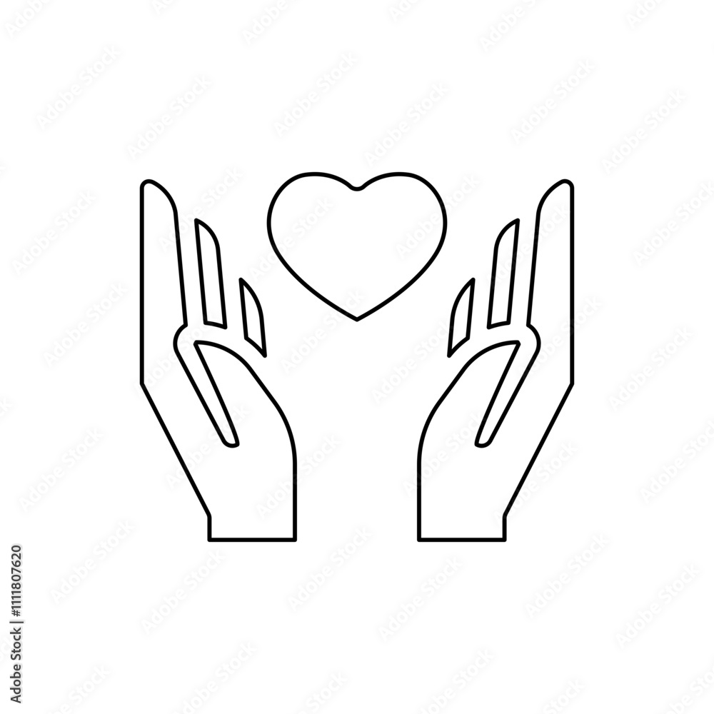 Obraz premium Love icon in line style