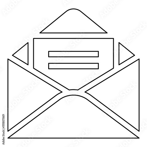 Letter icon in line style