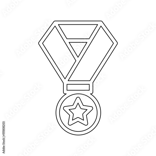 Medal icon in line style