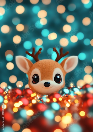 Festive playtime with baby animals chasing tinsel and ribbons, Cute baby animals, Christmas festive playful