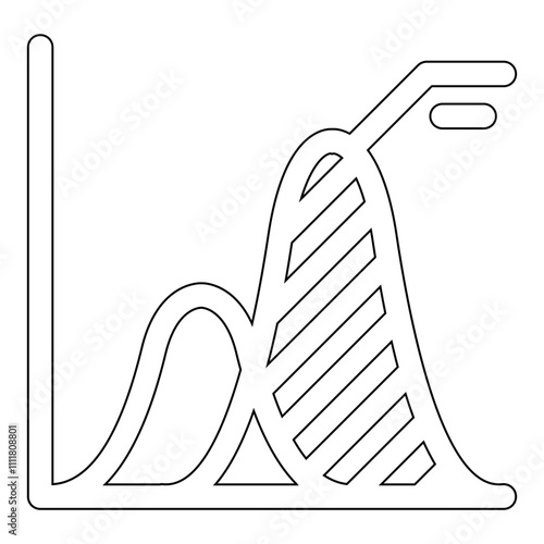 Graph, chart, diagram icon in line style