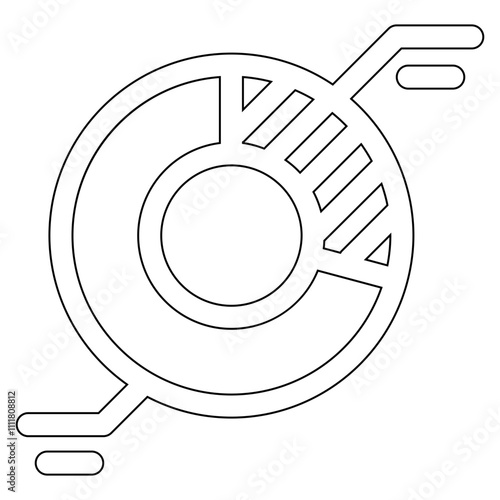 Graph, chart, diagram icon in line style