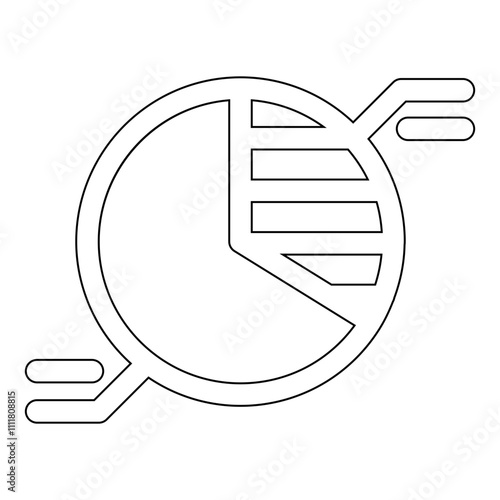 Graph, chart, diagram icon in line style