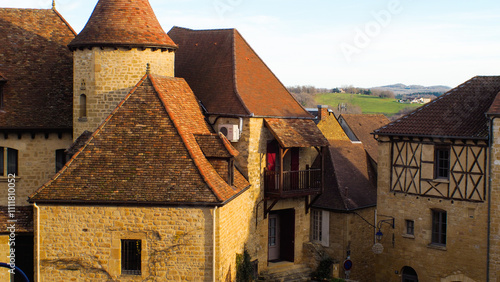 Paysages du Lot, observés depuis la ville de Gourdon photo