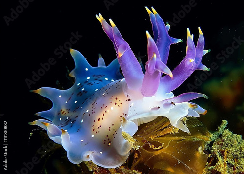 a nudibranch at shallow depths off the coast of Chile photo