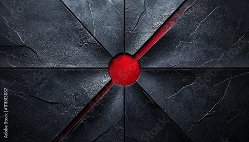 Abstract Dark Grey and Red Geometric Pattern Design