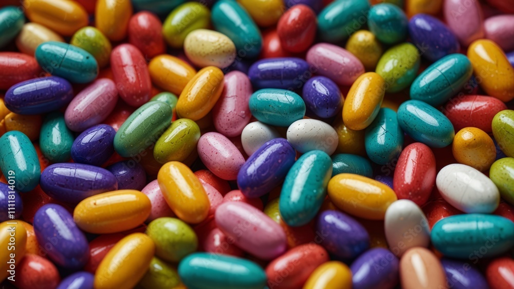 Fish oil soft gels with omega3 and vitami capsules on a vibrant background Fish oil soft gels with omega3 and vitami capsules on a vibrant background