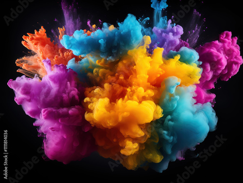 Unbelievable Happy Holi festival of colors whiteblack background photo