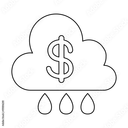 Passive income icon in line style