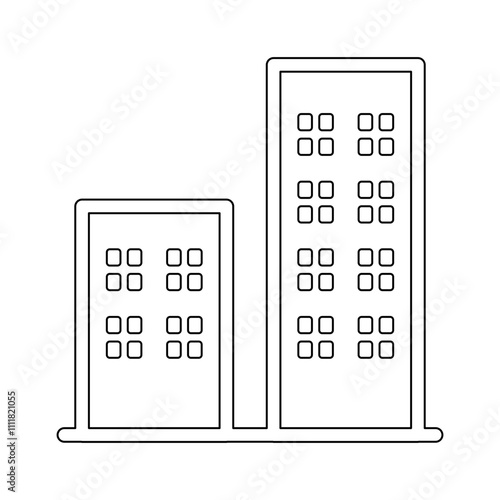 Condo icon in line style
