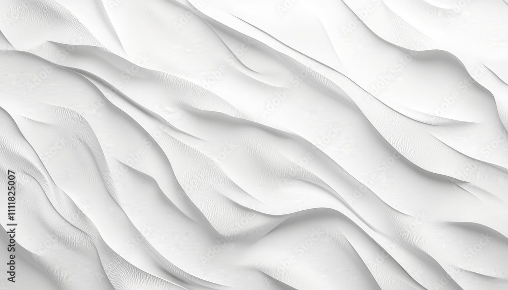 Naklejka premium Abstract White Wavy Texture Background Design