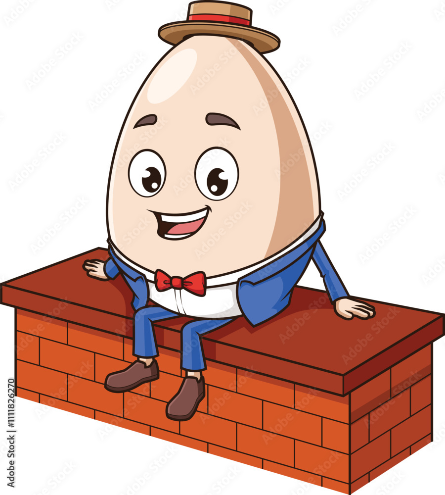 Fotografia Humpty dumpty on wall vector image
