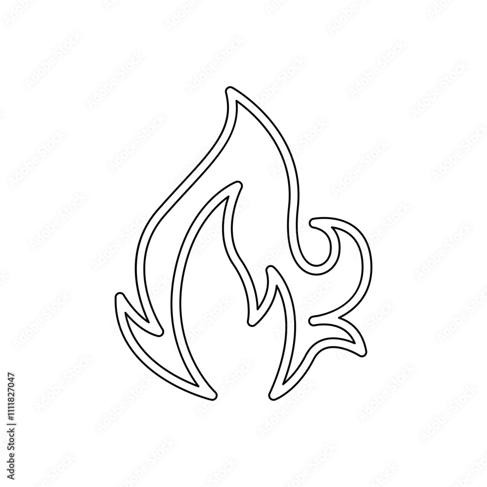 Fire icon in line style Fire icon in line style