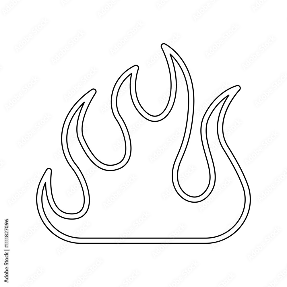 Obraz premium Fire icon in line style