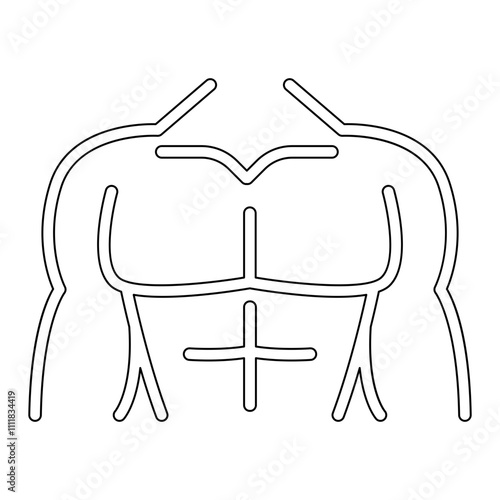 Strong icon in line style