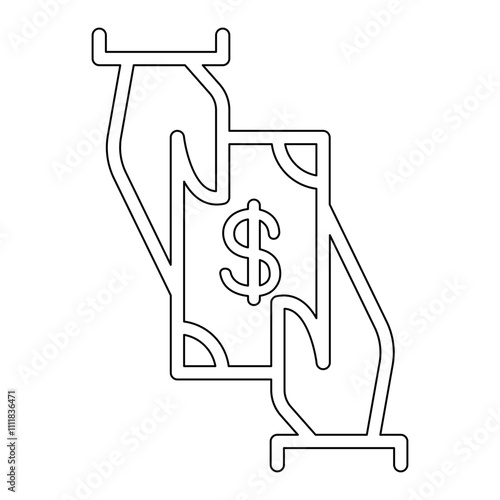 Corruption icon in line style