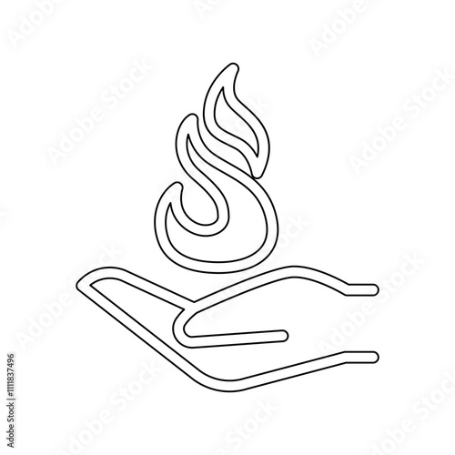 Fire icon in line style