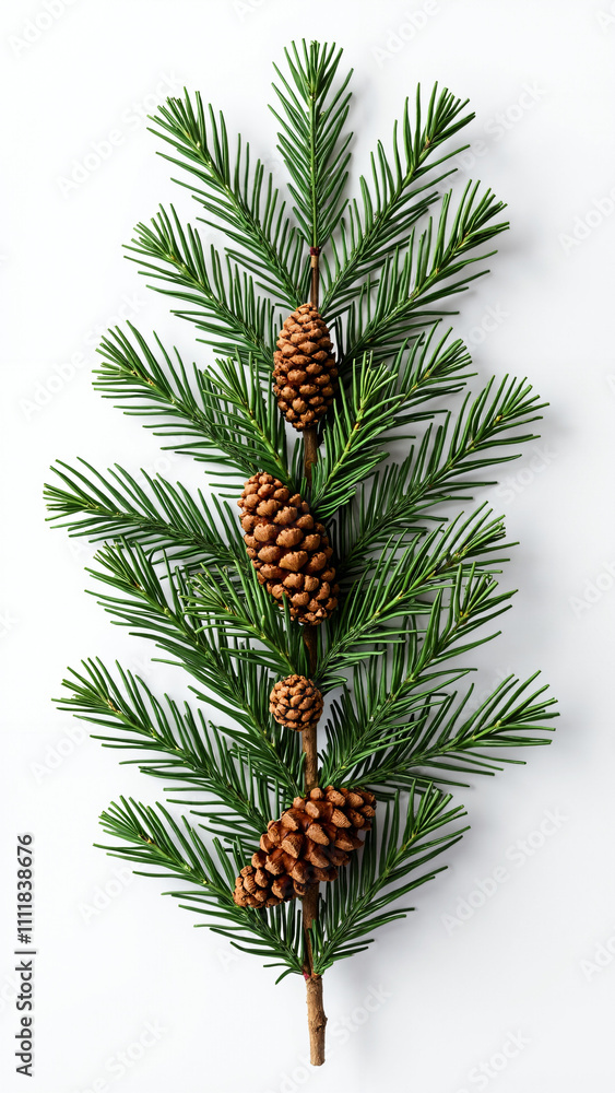 Fir Tree Branch with Pine Cones on Transparent Background: Perfect for Holiday Marketing and Nature-Themed Designs Fir Tree Branch with Pine Cones on Transparent Background: Perfect for Holiday Marketing and Nature-Themed Designs