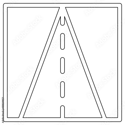 Road icon in line style