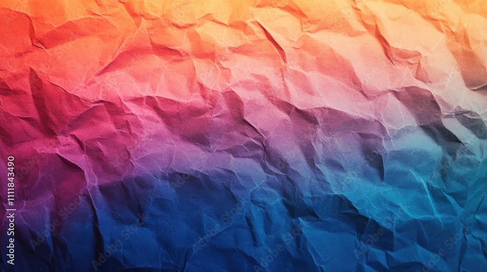 Fototapeta premium Abstract colorful crumpled paper texture background.
