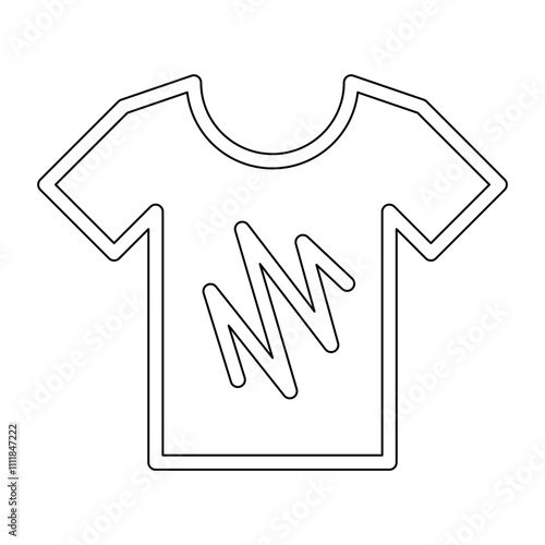 Dirty T-shirt icon in line style