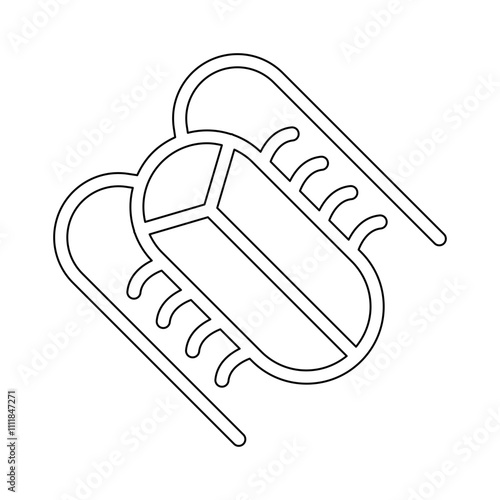 Cockroach icon in line style