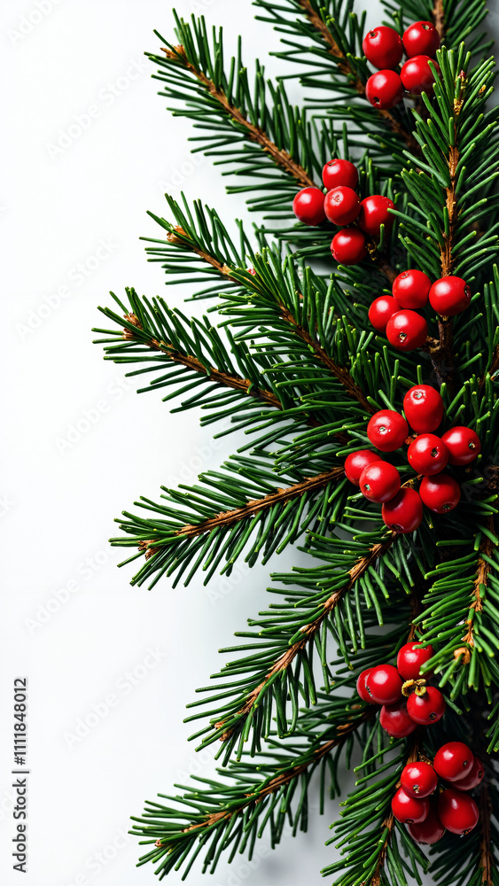 Festive Christmas Pine and Holly Arrangement: Perfect for Holiday Cards, Seasonal Marketing, and Festive Decor Designs Festive Christmas Pine and Holly Arrangement: Perfect for Holiday Cards, Seasonal Marketing, and Festive Decor Designs