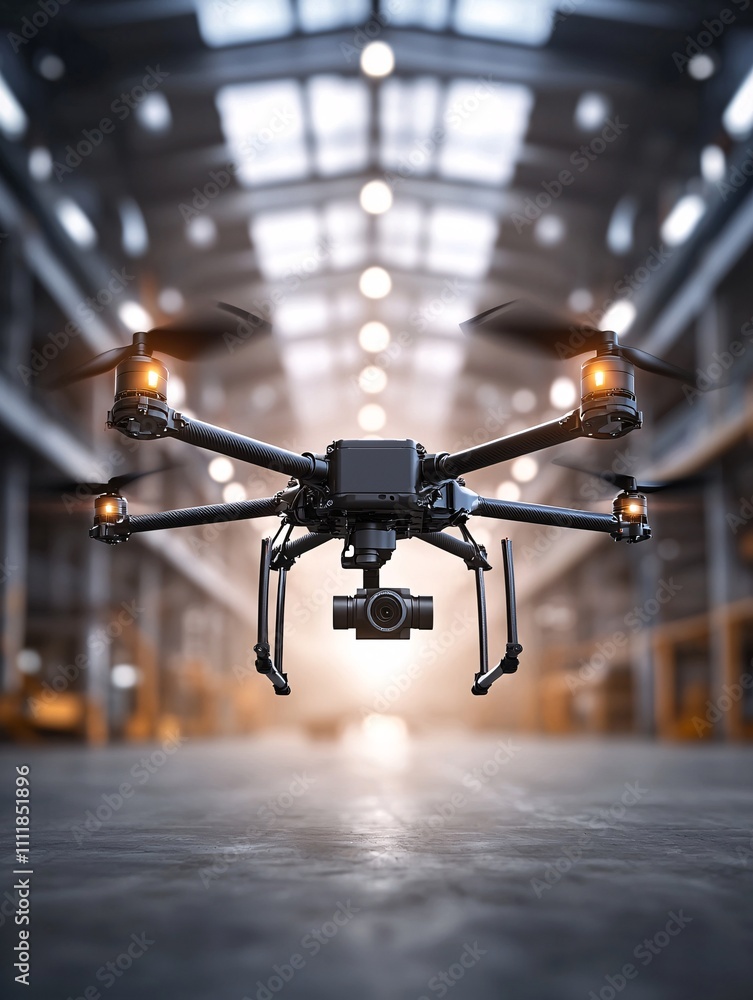 A metallic drone designed for heavy-duty applications, showcasing strength and innovation, high-detail engineering, outdoors testing ground A metallic drone designed for heavy-duty applications, showcasing strength and innovation, high-detail engineering, outdoors testing ground