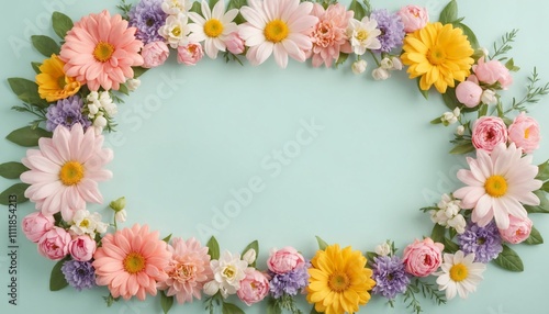 frame of flowers