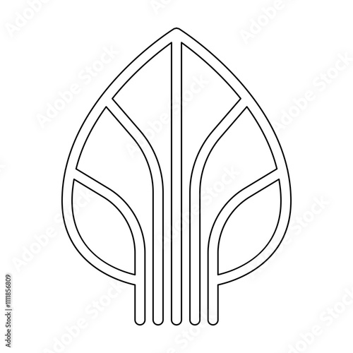 Herb icon in line style
